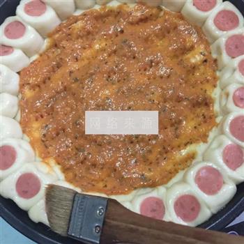 香肠花边大虾披萨的做法图解11