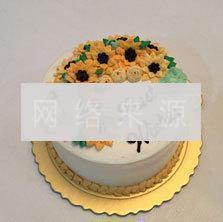 向日葵裱花蛋糕的做法步骤10