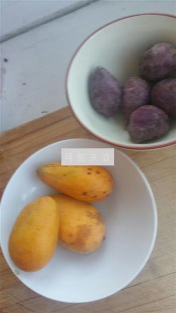 紫薯芒果酸奶羹的做法图解1
