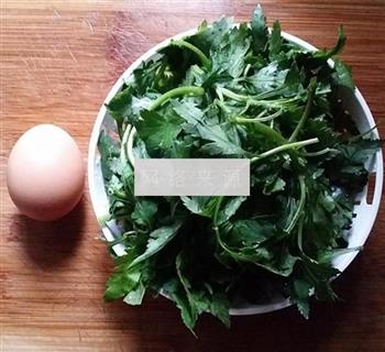 菊花叶鸡蛋汤的做法步骤1