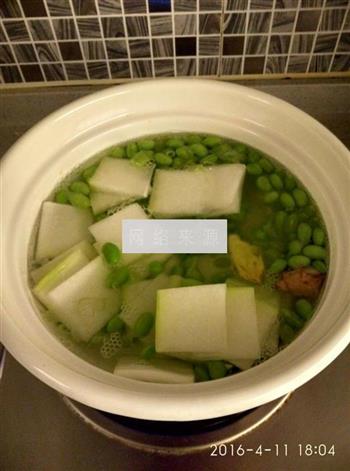 青豆冬瓜肉片汤的做法步骤4