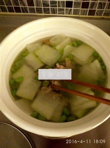 青豆冬瓜肉片汤的做法步骤5