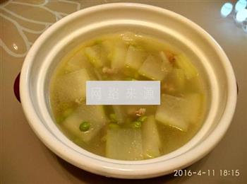 青豆冬瓜肉片汤的做法步骤7