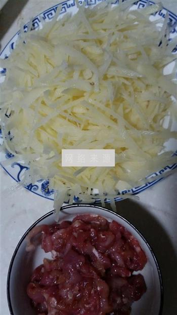 肉炒土豆丝的做法图解2