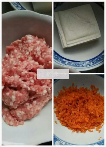 豆腐肉沫酿香菇的做法图解1