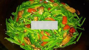 韭菜苔炒肉片的做法步骤7