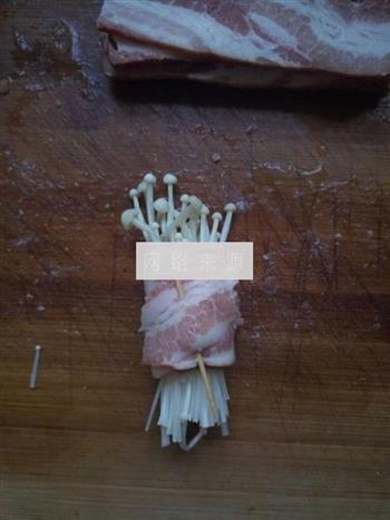 培根金针菇卷的做法步骤4