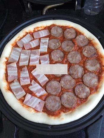 豪华双拼披萨的做法步骤11