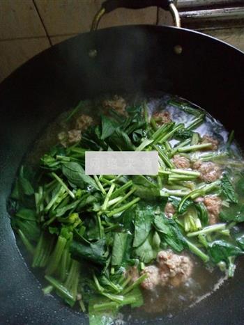 菠菜汤牛肉丸的做法步骤4