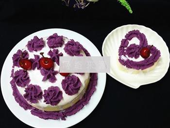 紫薯裱花酸奶蛋糕的做法图解19