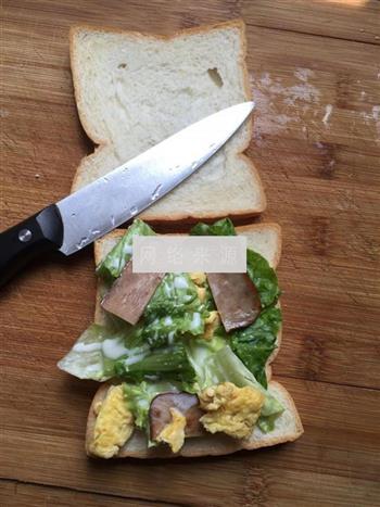 蔬菜培根三明治的做法步骤3