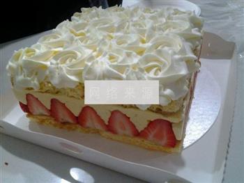 奶油草莓蛋糕的做法步骤9