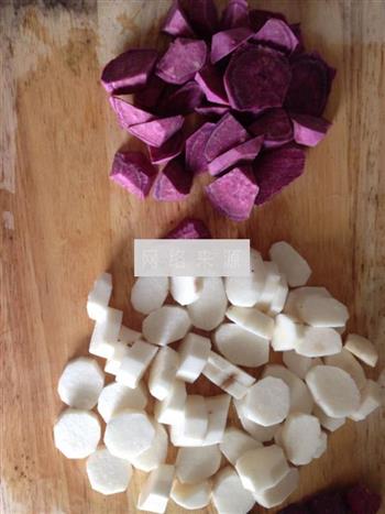 蓝莓紫薯山药糕的做法图解3