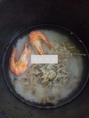 花甲肉大白虾粥的做法步骤3