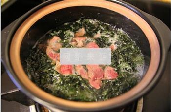 虾干牛肉紫菜汤的做法步骤4