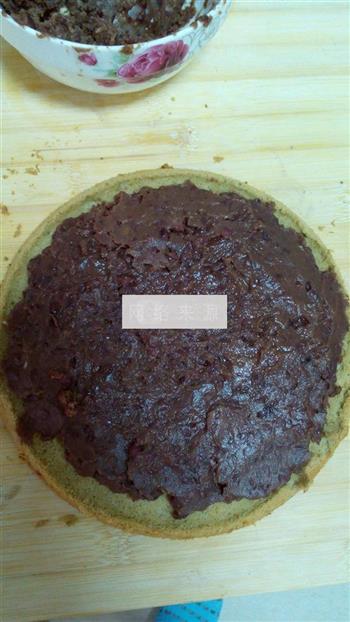 红豆沙抹茶蛋糕的做法步骤19