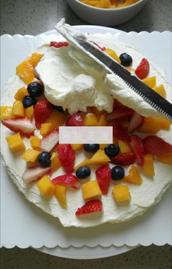 水果奶油裱花蛋糕的做法步骤10