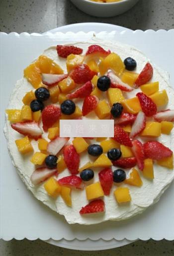 水果奶油裱花蛋糕的做法图解9