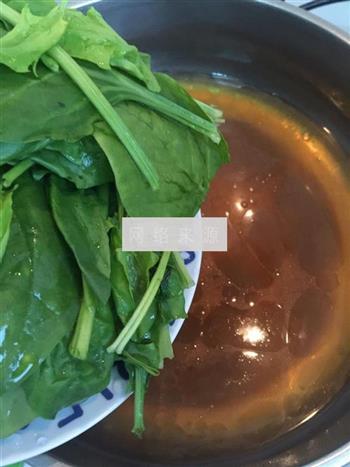炝锅版菠菜鸡蛋汤的做法步骤4