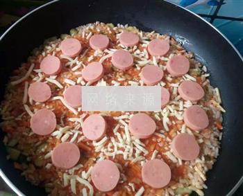 米饭火腿肠披萨的做法图解8