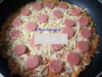 米饭火腿肠披萨的做法图解9