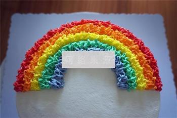 五色彩虹蛋糕的做法图解12