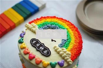 五色彩虹蛋糕的做法图解14