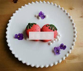 草莓马卡龙棒棒糖的做法图解11