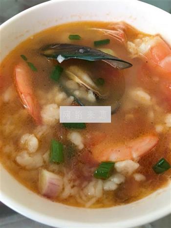 番茄鲜虾疙瘩汤的做法图解7