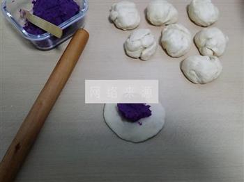 奶香紫薯面包的做法图解4