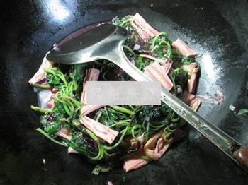 腐竹炒红苋菜的做法步骤9