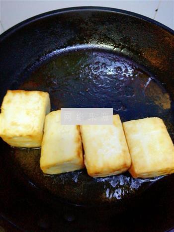 板烧豆腐烩鲜菇肉沫的做法图解1