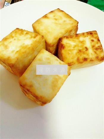 板烧豆腐烩鲜菇肉沫的做法图解2