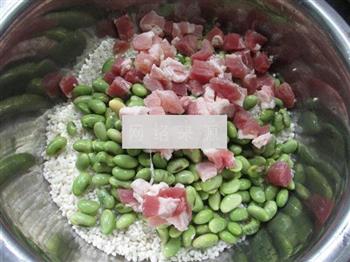 咸肉青黄豆糯米粽的做法步骤4