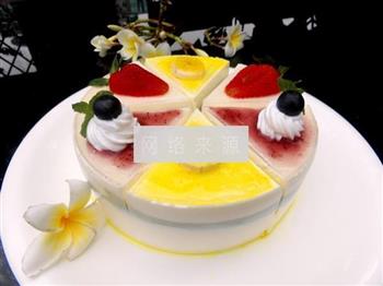 彩虹酸奶冻芝士蛋糕的做法图解26