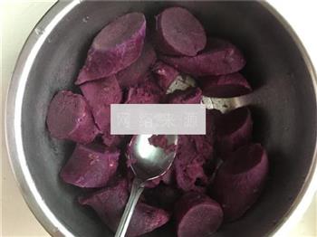 紫薯豆沙馅年糕的做法步骤1