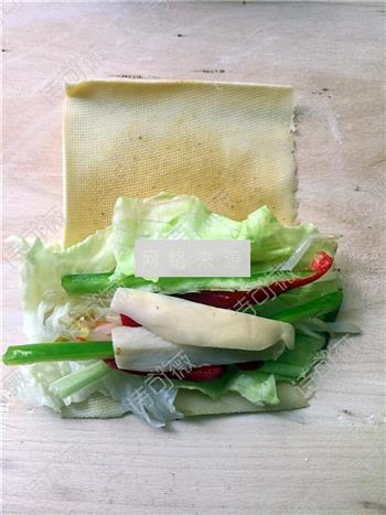 豆腐皮蔬菜卷的做法步骤8