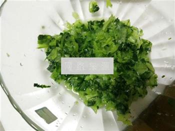 小油菜海米团子的做法图解3