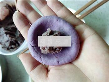 豆沙馅紫薯饼的做法步骤5
