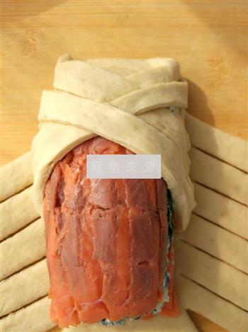 菠菜三文鱼奶酪包的做法图解12