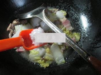 咸肉鸡胗炒白菜的做法步骤9