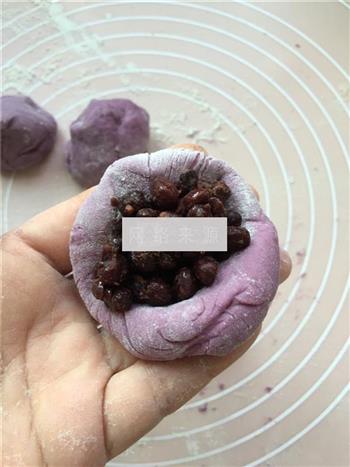 紫薯全麦豆包的做法图解3