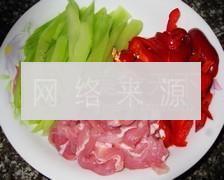莴笋四季豆炒肉的做法图解5