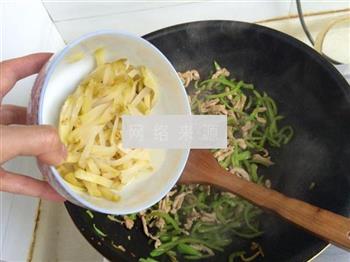 青椒榨菜炒肉丝的做法步骤18