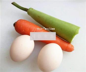 瓠瓜胡萝卜鸡蛋汤的做法图解1