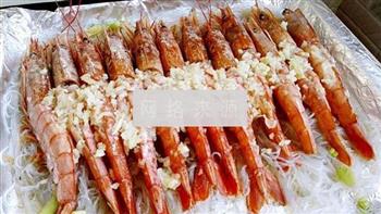 蒜蓉粉丝烤虾的做法步骤4