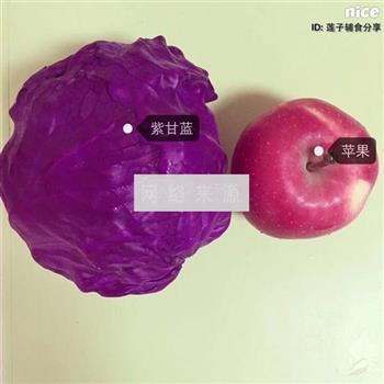 紫甘蓝苹果米糊的做法图解1