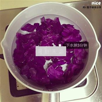 紫甘蓝苹果米糊的做法步骤3