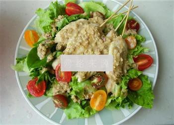 鸡肉串蔬菜沙拉的做法步骤12