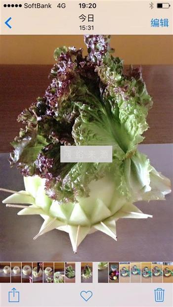 白兰瓜花束蔬果沙拉的做法步骤6